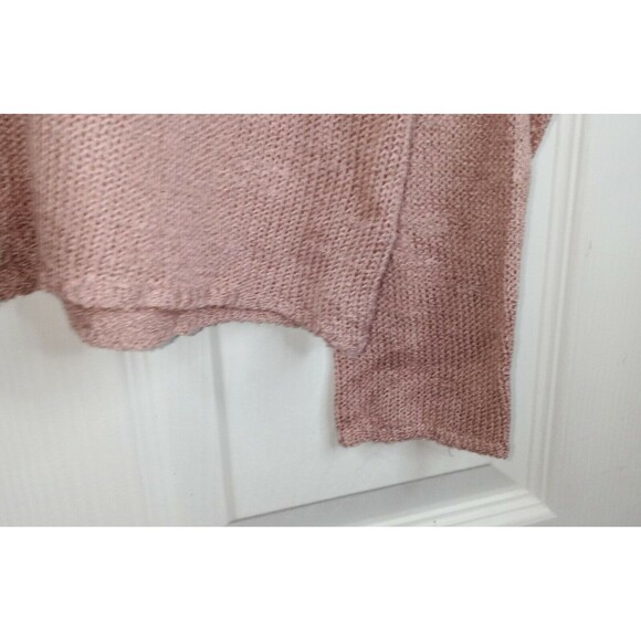 Forever 21 Medium Pink V-neck Pullover Cropped Long Sleeve Sweater - Picture 5 of 7